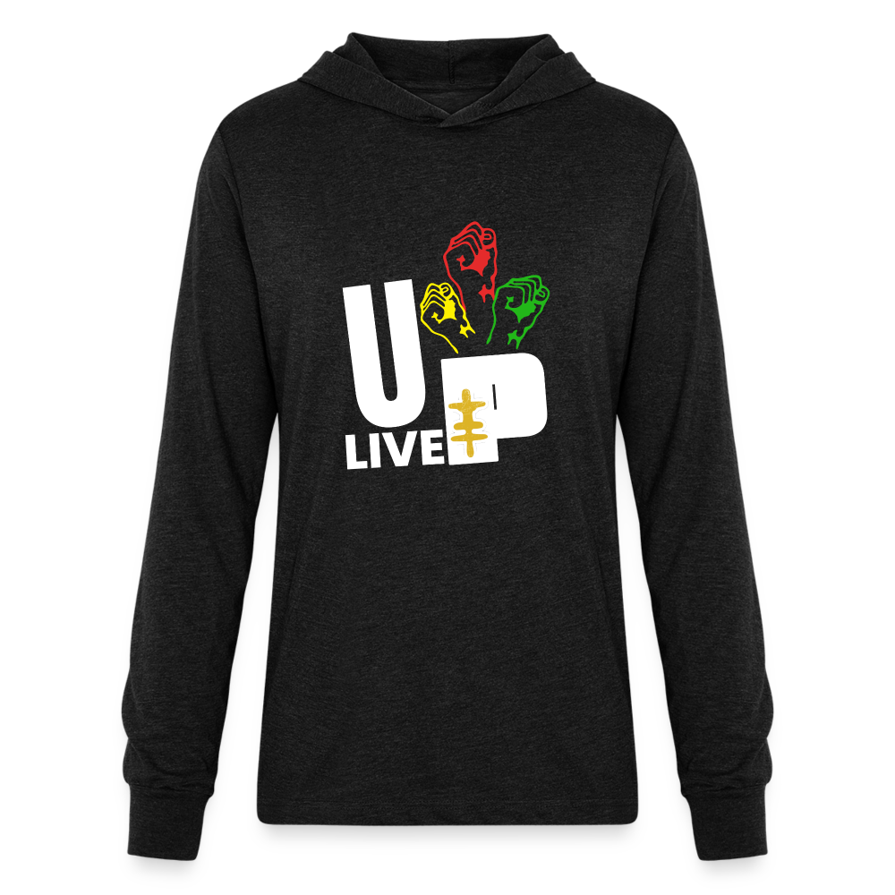 Unisex Long Sleeve Hoodie Shirt - heather black