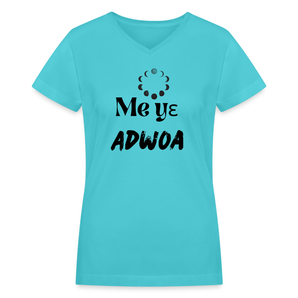 Women's V-Neck T-Shirt - aqua