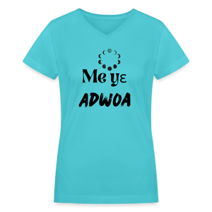 Women's V-Neck T-Shirt - aqua